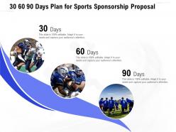 30 60 90 days plan for sports sponsorship proposal ppt powerpoint presentation icon