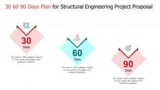 30 60 90 days plan for structural engineering project proposal ppt slides inspiration