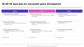 30 60 90 Days Plan For Successful Game Development Video Game Emerging Trends