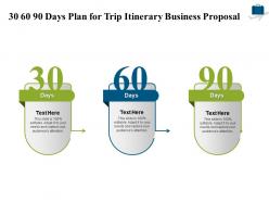 30 60 90 days plan for trip itinerary business proposal ppt powerpoint presentation styles