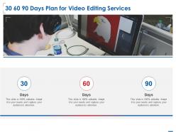 30 60 90 days plan for video editing services ppt powerpoint presentation file