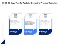 30 60 90 days plan for website designing proposal template ppt powerpoint gallery