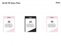 30 60 90 days plan glossier investor funding elevator ppt information