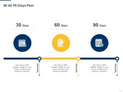 30 60 90 days plan implementing security management plan ppt ideas graphics download