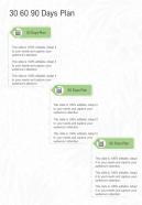 30 60 90 Days Plan Interior Design Proposal Template One Pager Sample Example Document