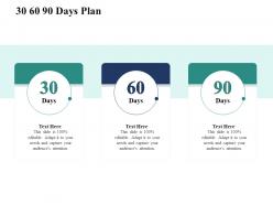 30 60 90 days plan introducing effective vpm process in the organization ppt professional