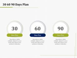 30 60 90 days plan it operations management ppt summary format