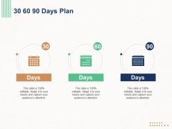 30 60 90 days plan l1295 ppt powerpoint presentation professional icons