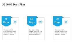 30 60 90 days plan l2208 ppt powerpoint presentation infographics icon
