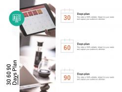 30 60 90 days plan l674 management ppt powerpoint presentation styles