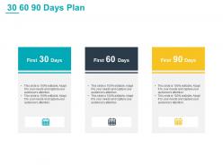30 60 90 days plan l839 ppt powerpoint presentation show