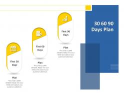 30 60 90 days plan m1250 ppt powerpoint presentation layouts deck
