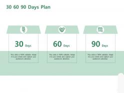 30 60 90 days plan management c1272 ppt powerpoint presentation diagram