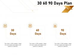 30 60 90 days plan management c1284 ppt powerpoint presentation inspiration objects