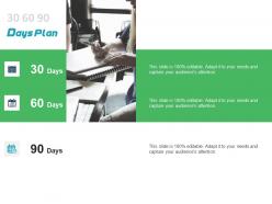 30 60 90 days plan management l1056 ppt powerpoint presentation icon
