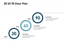 30 60 90 days plan management l1169 ppt powerpoint presentation slides