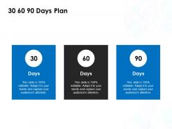 30 60 90 days plan management l825 ppt powerpoint presentation show