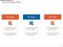 30 60 90 days plan management to improve project safety it ppt information