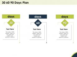 30 60 90 Days Plan N271 Ppt Powerpoint Presentation
