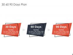30 60 90 days plan ppt powerpoint presentation file infographic template
