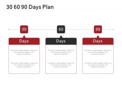 30 60 90 days plan process j221 ppt powerpoint presentation file deck