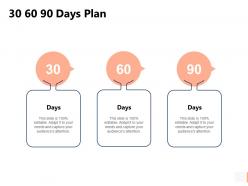 30 60 90 days plan process ppt powerpoint presentation pictures files