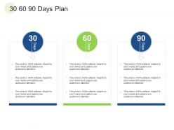 30 60 90 days plan rcm s w bid evaluation ppt visual aids inspiration