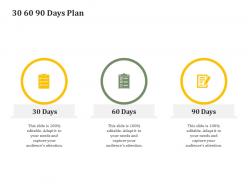 30 60 90 days plan reverse side of logistics management ppt layouts gallery