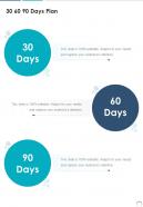 30 60 90 Days Plan Sales Consulting Proposal One Pager Sample Example Document