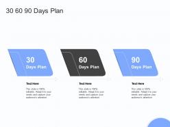 30 60 90 days plan stakeholders engagement plan ppt infographics