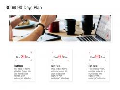 30 60 90 days plan timeline ppt powerpoint presentation outline grid