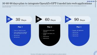 30 60 90 Days Plan To Integrate OpenAIs GPT 3 Model Into Web Applications