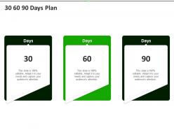 30 60 90 days plan upwork investor funding elevator ppt professional mockup