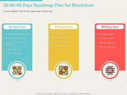 30 60 90 days roadmap plan for blockchain ppt powerpoint visual aids diagrams