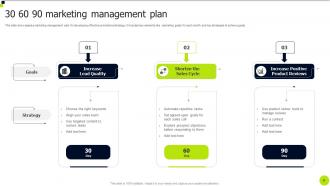 30 60 90 Management Plan Powerpoint PPT Template Bundles Images Impactful