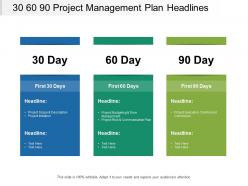 30 60 90 project management plan headlines