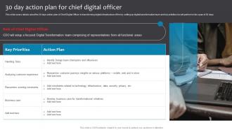 30 Day Action Plan For Chief Digital Officer Business Checklist For Digital Enablement