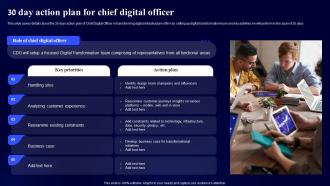 30 Day Action Plan For Chief Digital Officer Digital Modernization Framework