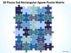 30 pieces 5x6 rectangular jigsaw puzzle matrix powerpoint templates 0812