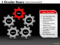 73712555 style variety 1 gears 5 piece powerpoint presentation diagram infographic slide