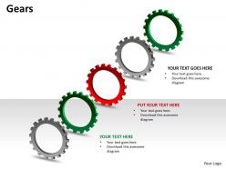 6898537 style variety 1 gears 5 piece powerpoint presentation diagram infographic slide