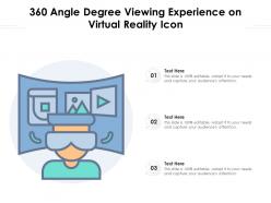 360 Angle Degree Viewing Experience On Virtual Reality Icon