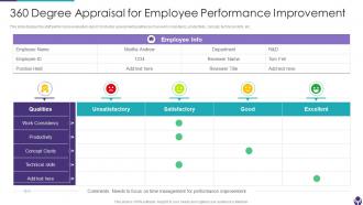 360 Degree Appraisal For Employee Performance Improvement