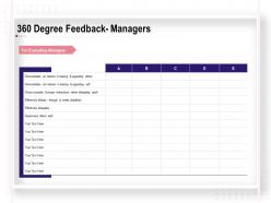 360 degree feedback managers ppt powerpoint presentation designs