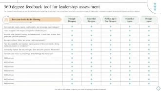 360 Degree Feedback Tool For Leadership And Management Development