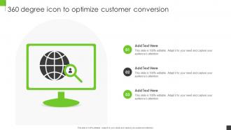 360 Degree Icon To Optimize Customer Conversion