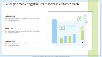 360 Degree Marketing Plan Icon To Increase Customer Reach