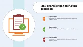360 Degree Online Marketing Plan Icon