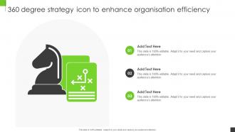 360 Degree Strategy Icon To Enhance Organisation Efficiency