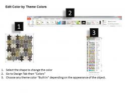 36 pieces 6x6 rectangular jigsaw puzzle matrix powerpoint templates 0812